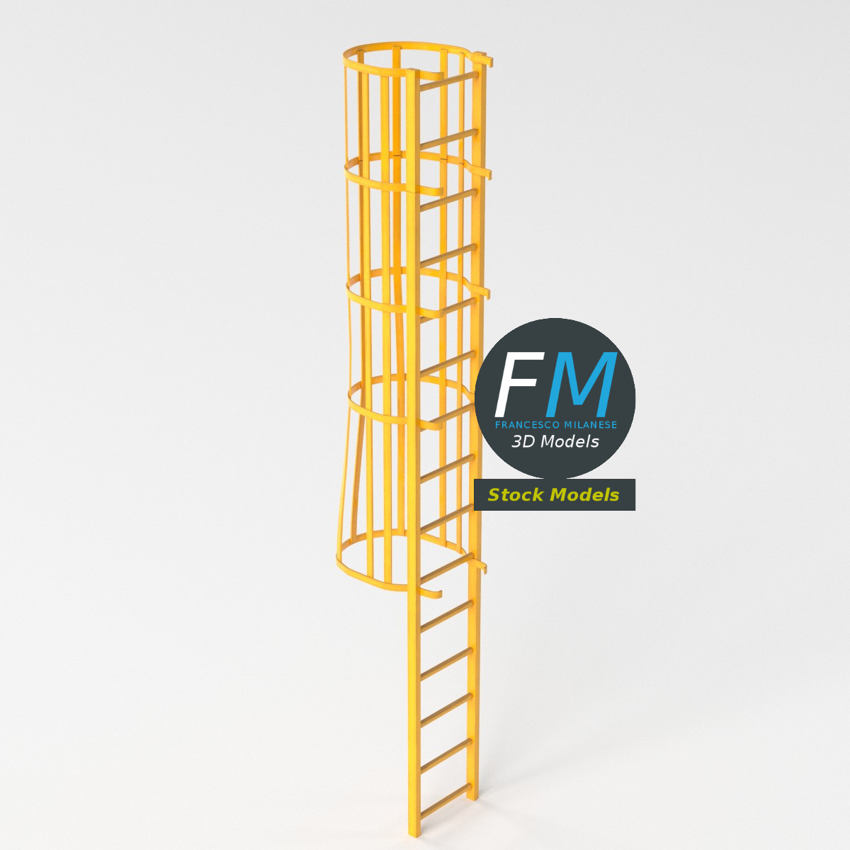 3D-Modell - Modulare Leiter mit Schutzkorb - 05