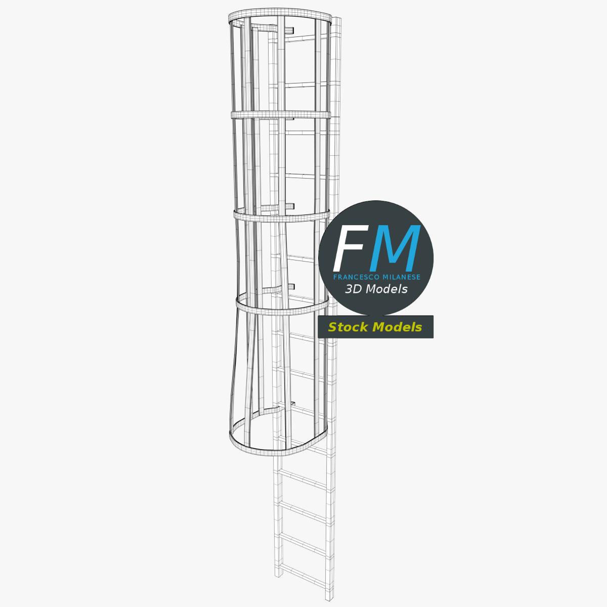 3D-Modell - Modulare Leiter mit Schutzkorb - 07