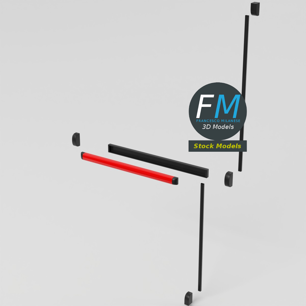 3D-Modell - Modulare Panikstange - 05