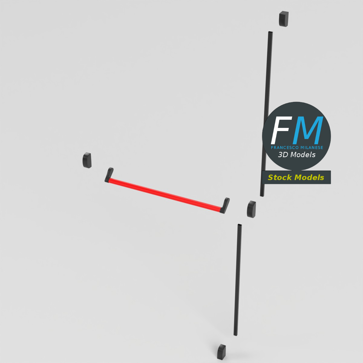 3D-Modell - Modulare Panikstange - 02