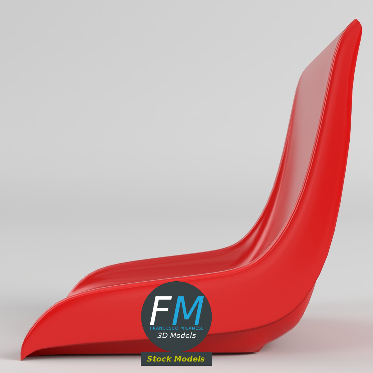 3D Model - Molded Plastic Stadium Seat - 03