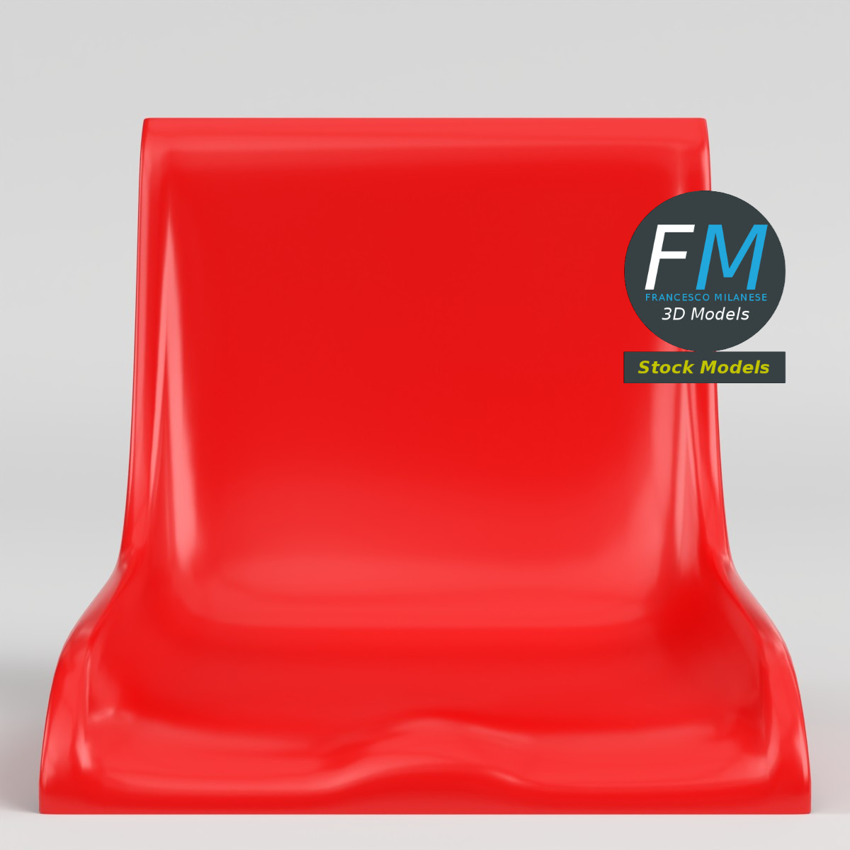 3D Model - Molded Plastic Stadium Seat - 04