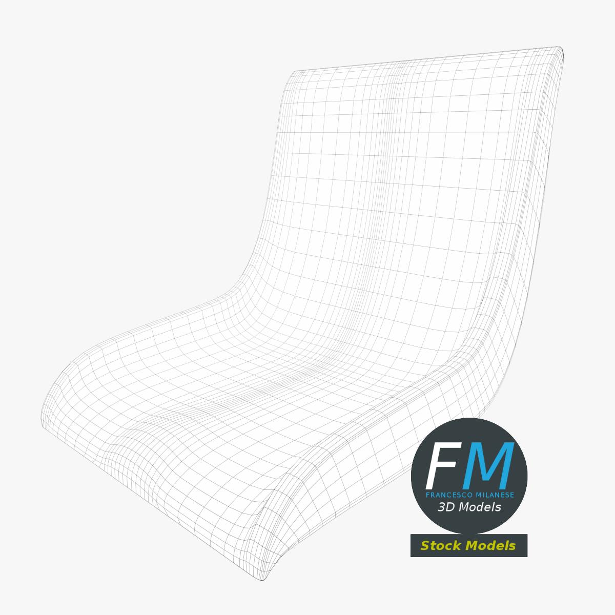 3D Model - Molded Plastic Stadium Seat - 07
