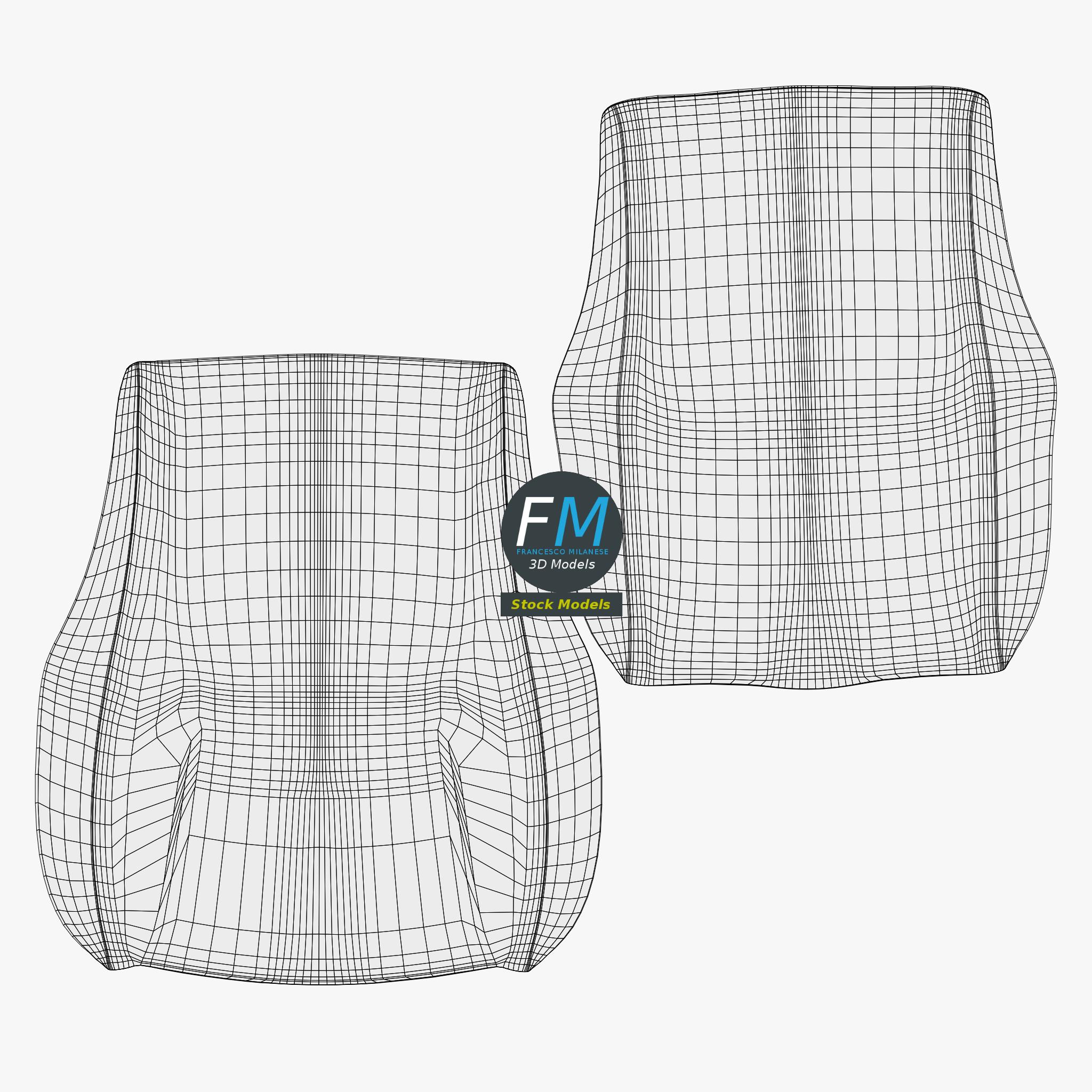 3D Model - Molded Plastic Stadium Seat - 11 3D Model - Molded Plastic Stadium Seat - 11