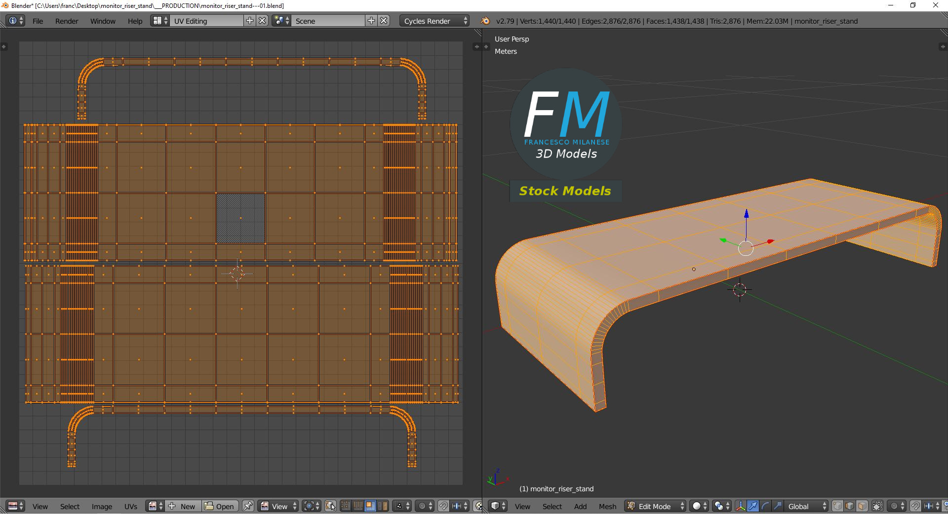 3D-Modell - Monitorerhöhung - 10