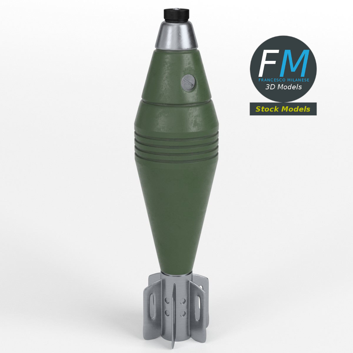 3D-Modell - Mörsergranate - 01