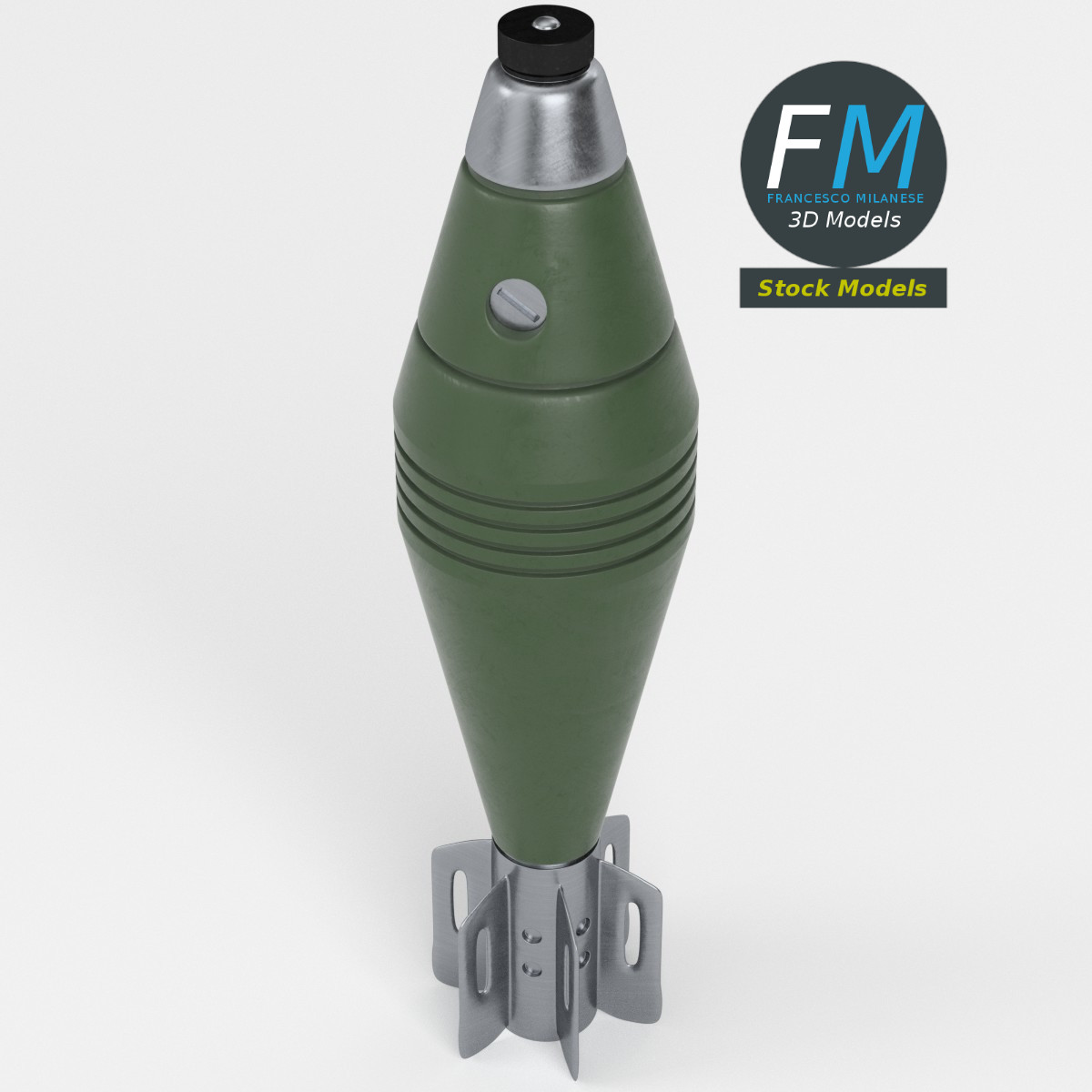 3D-Modell - Mörsergranate - 02