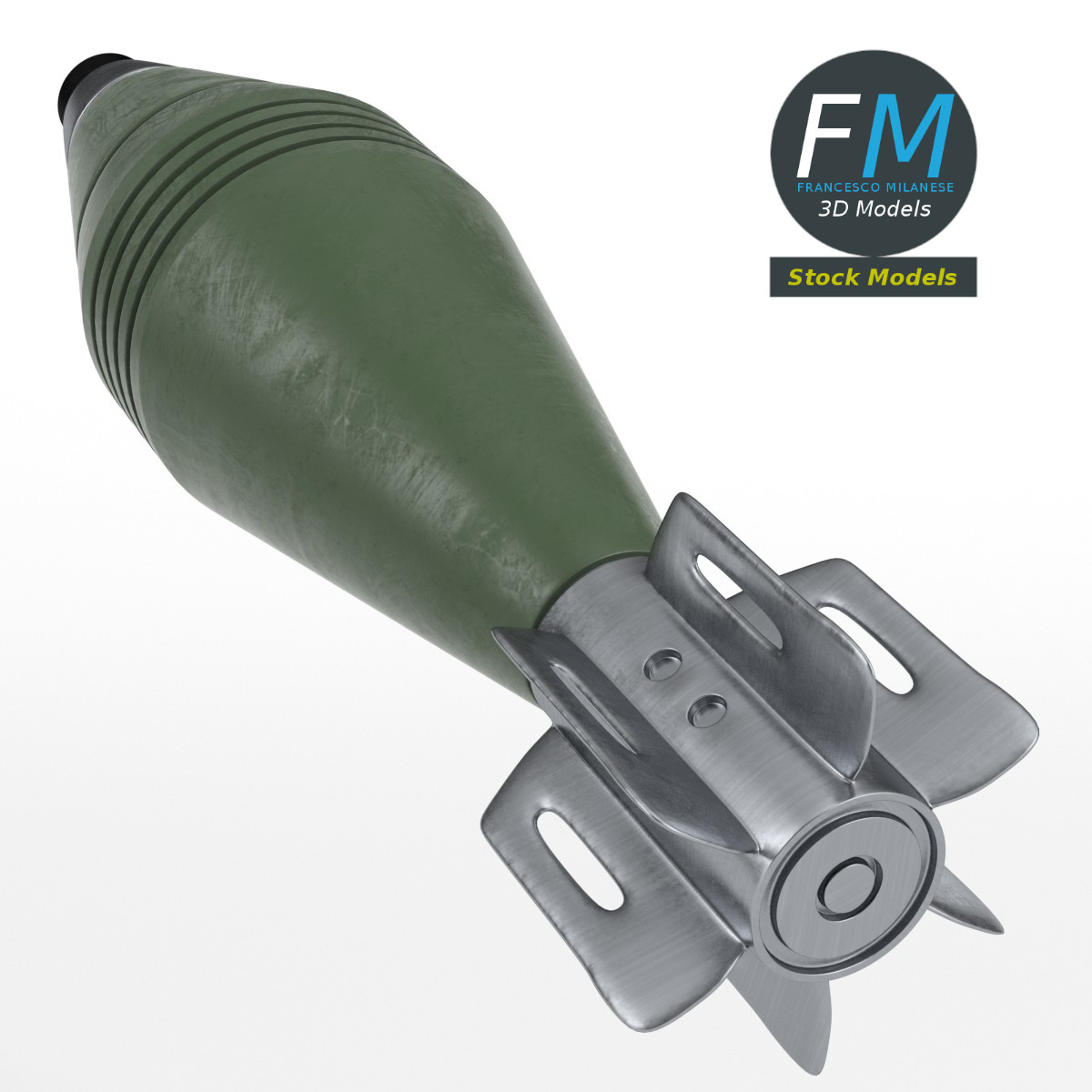 3D-Modell - Mörsergranate - 04