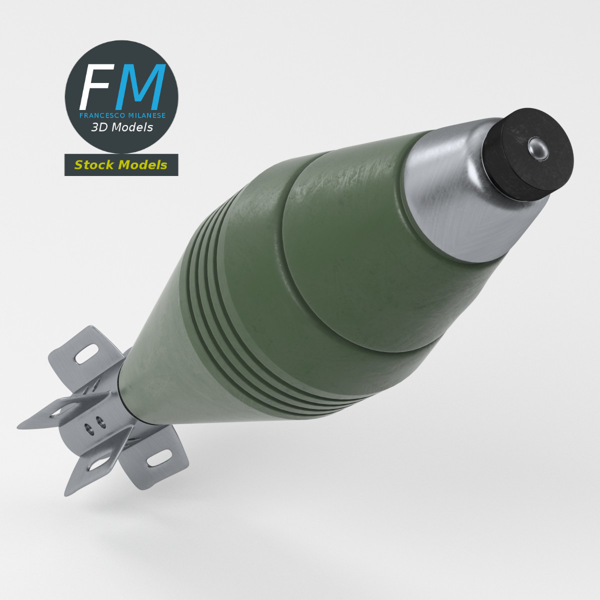3D-Modell - Mörsergranate - 05