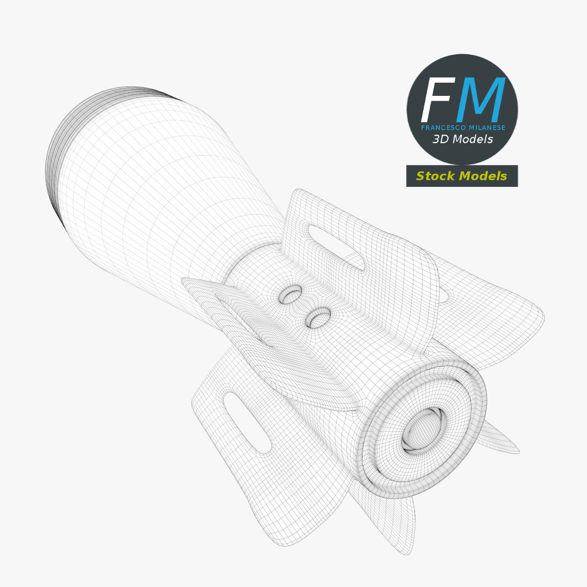 3D-Modell - Mörsergranate - 08
