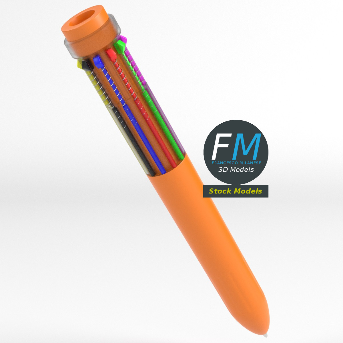 3D-Modell - Mehrfarbiger Kugelschreiber - 03
