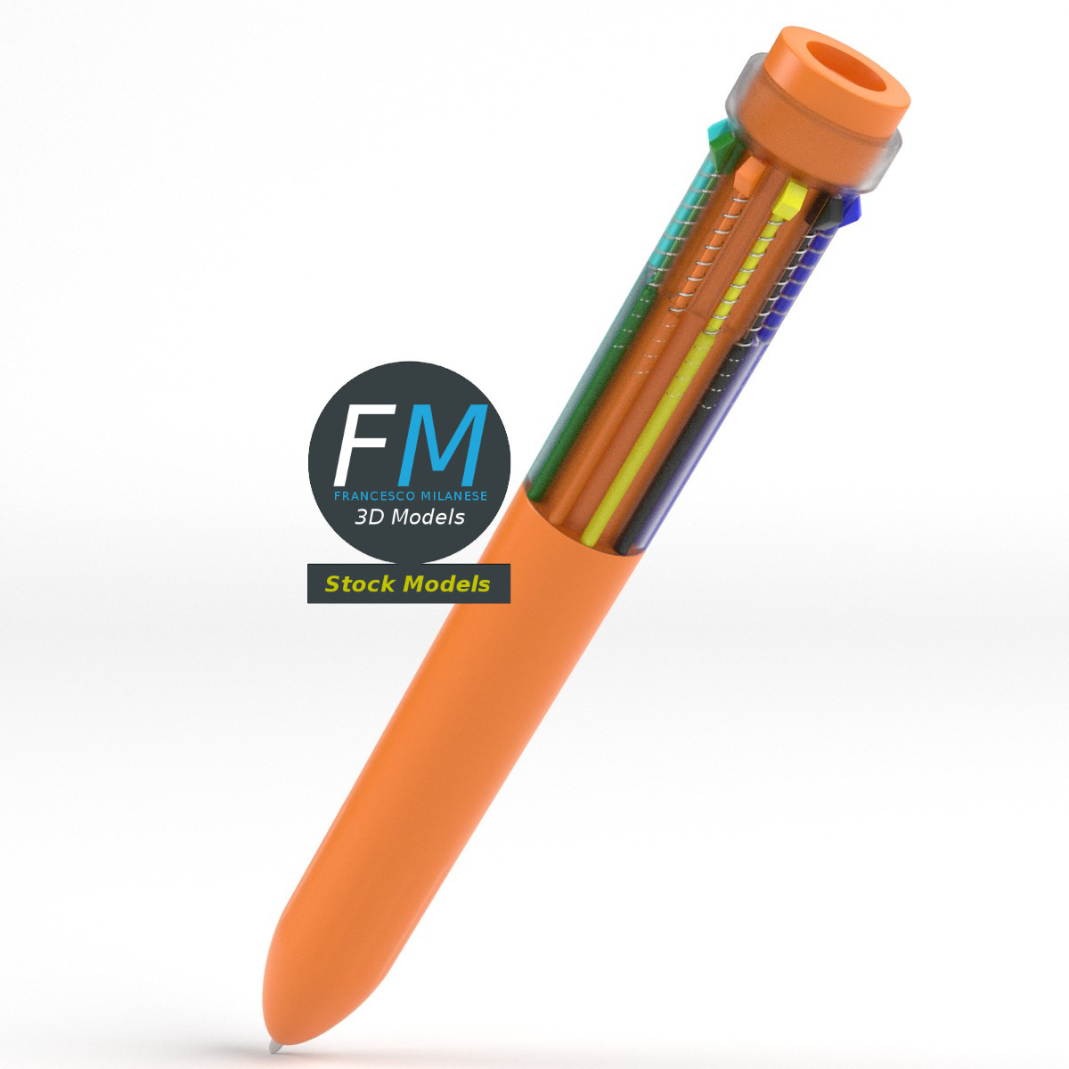 3D-Modell - Mehrfarbiger Kugelschreiber - 04