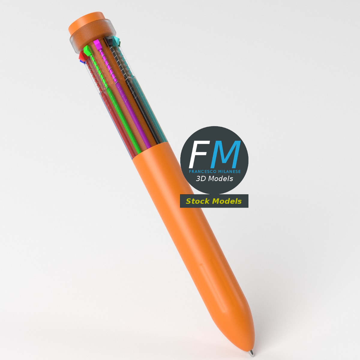 3D-Modell - Mehrfarbiger Kugelschreiber - 05