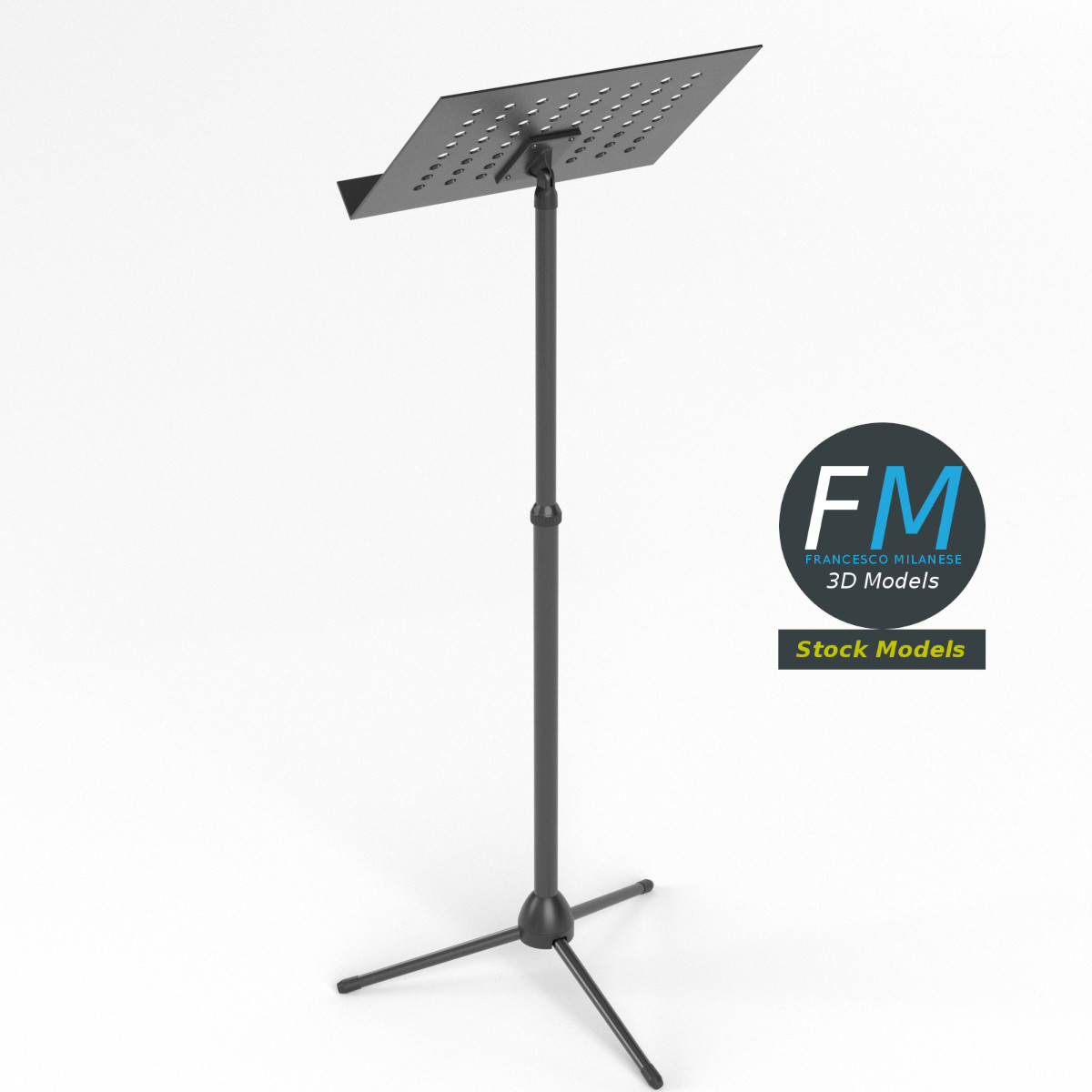 3D-Modell - Perforierter Notenständer - 02
