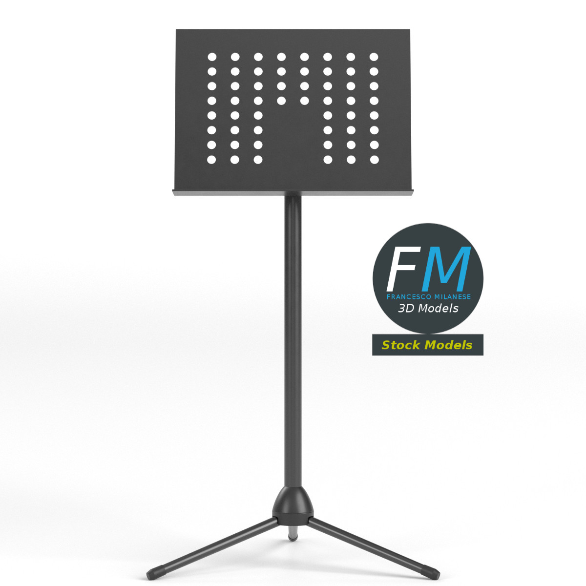 3D-Modell - Perforierter Notenständer - 03