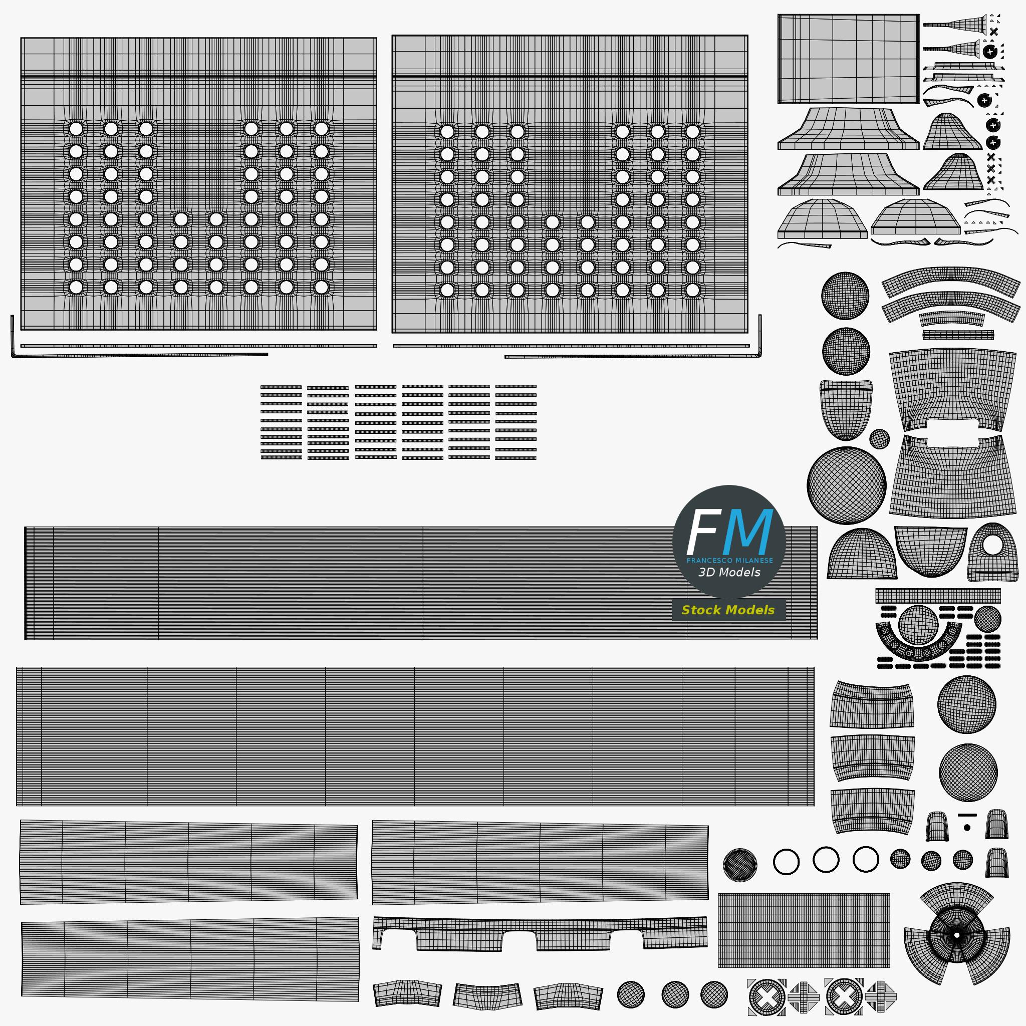 3D-Modell - Perforierter Notenständer - 11 3D-Modell - Perforierter Notenständer - 11