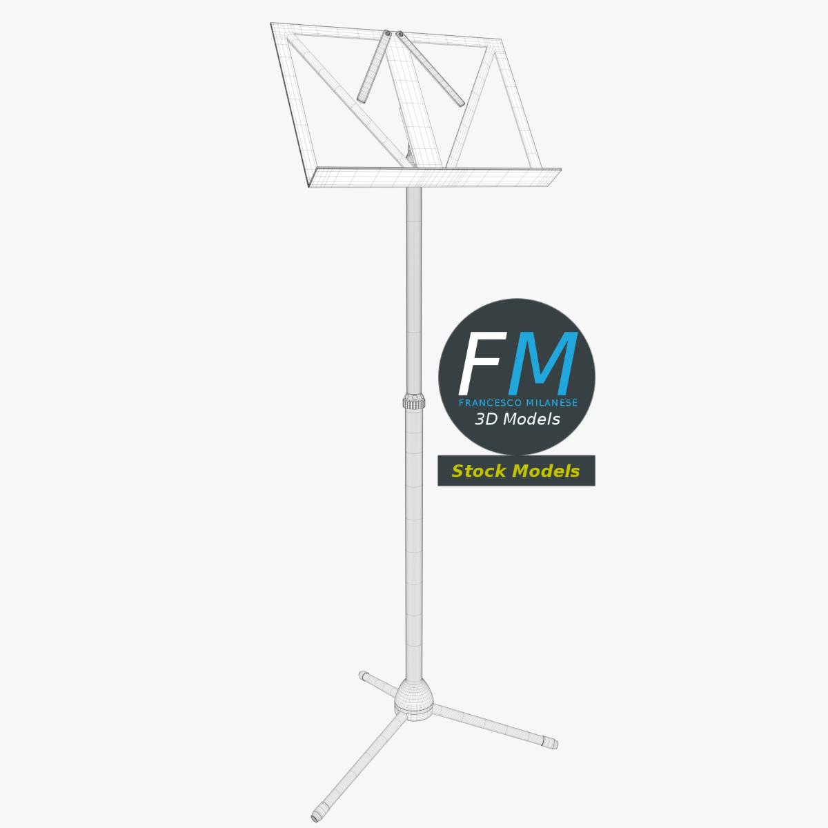 3D-Modell - Klappbarer Notenständer - 07
