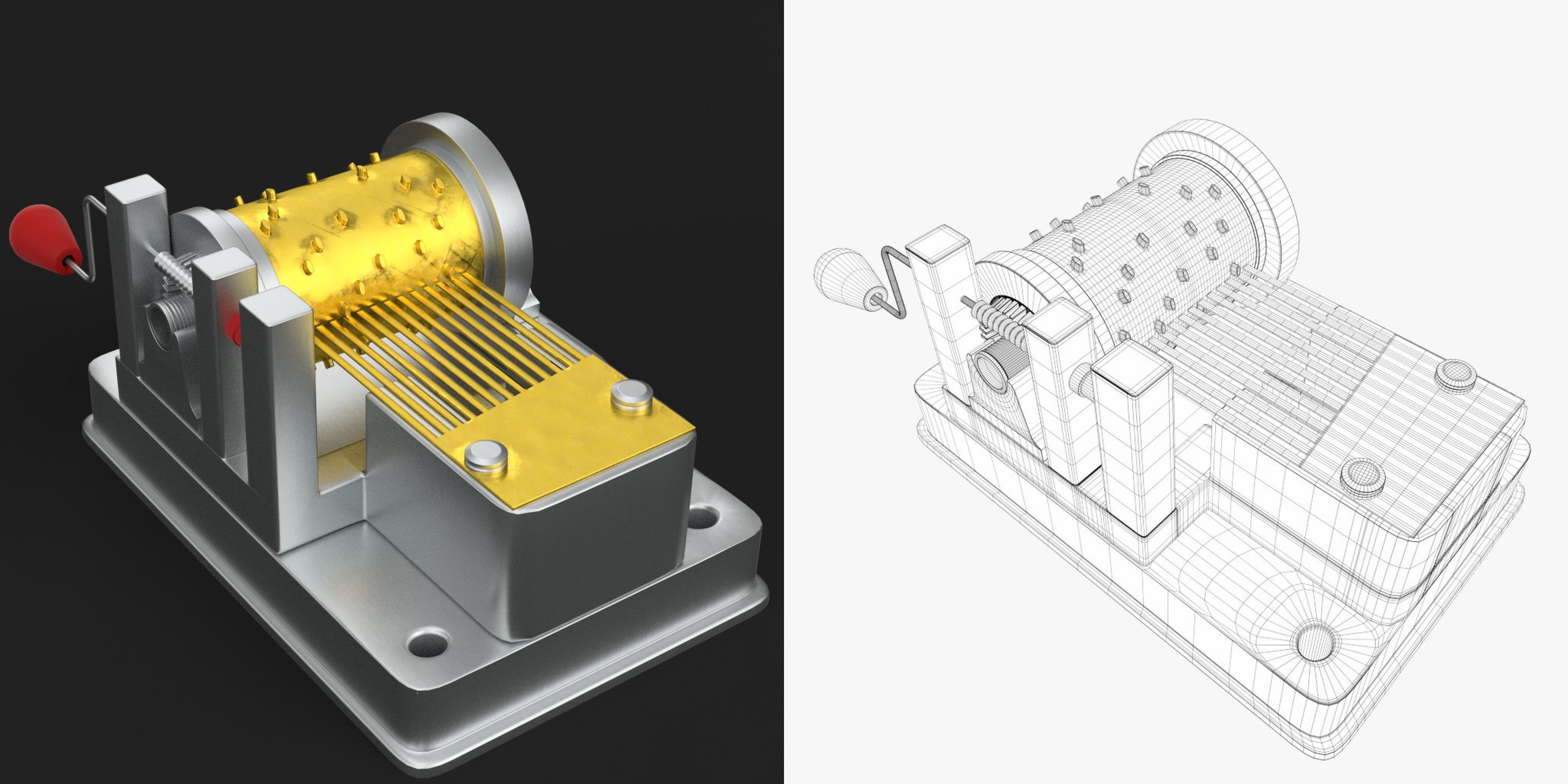 3D-Modell - Mechanische Spieluhr
