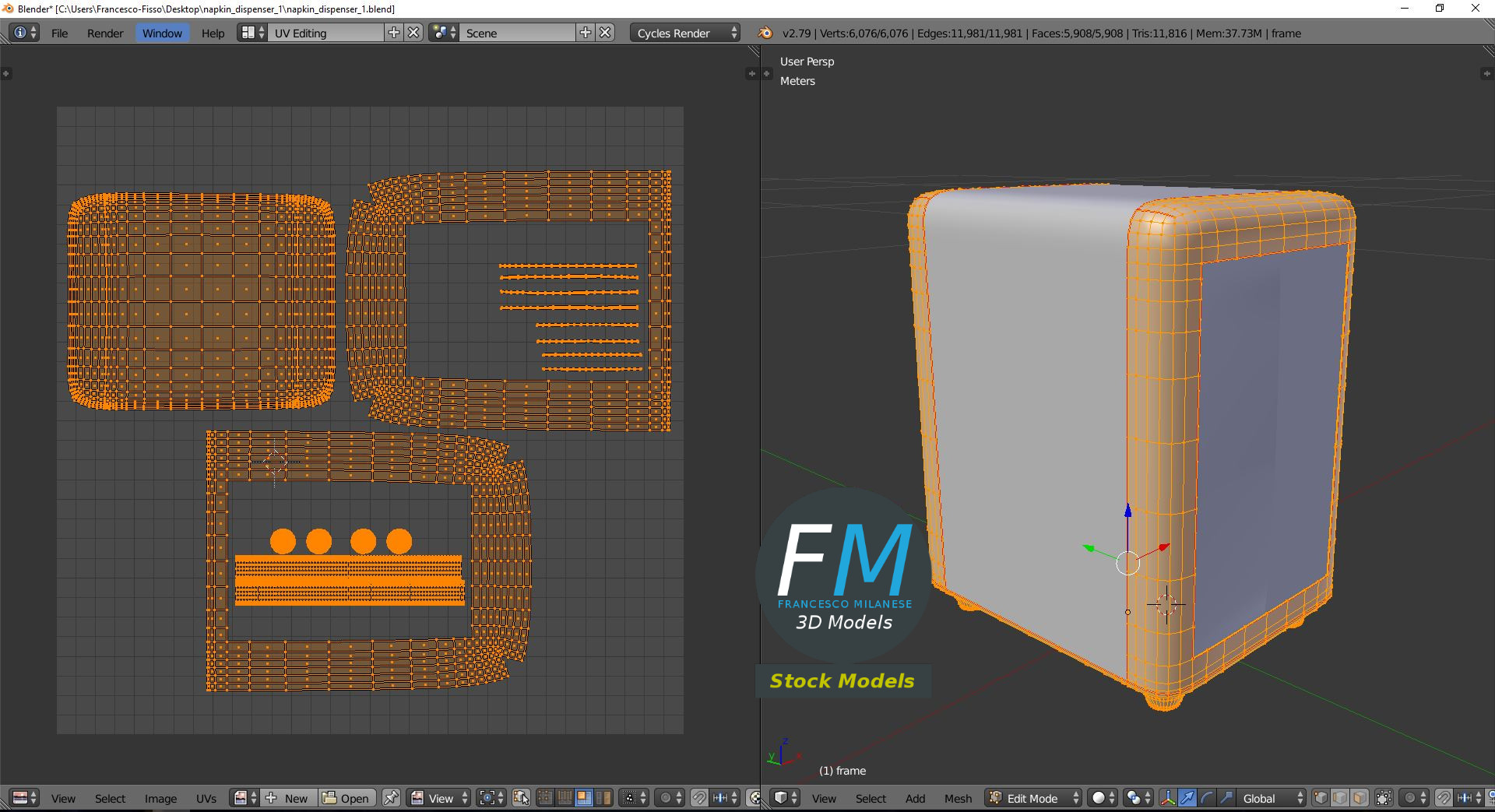3D-Modell - Serviettenspender - 10