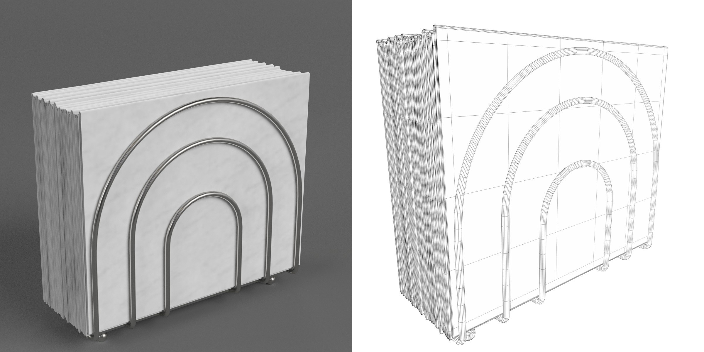 3D-Modell - Serviettenhalter