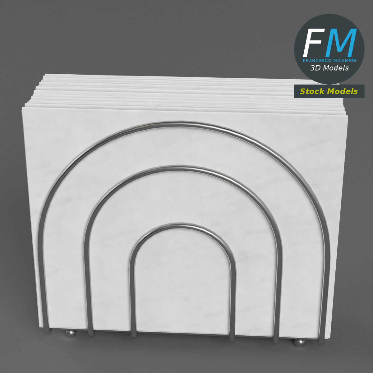 3D-Modell - Serviettenhalter - 02