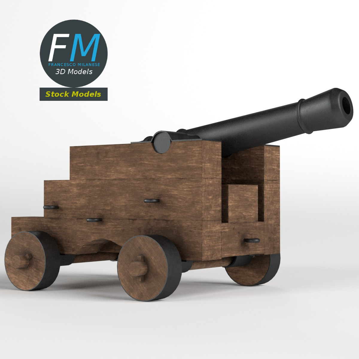 3D-Modell - Schiffskanone - 03