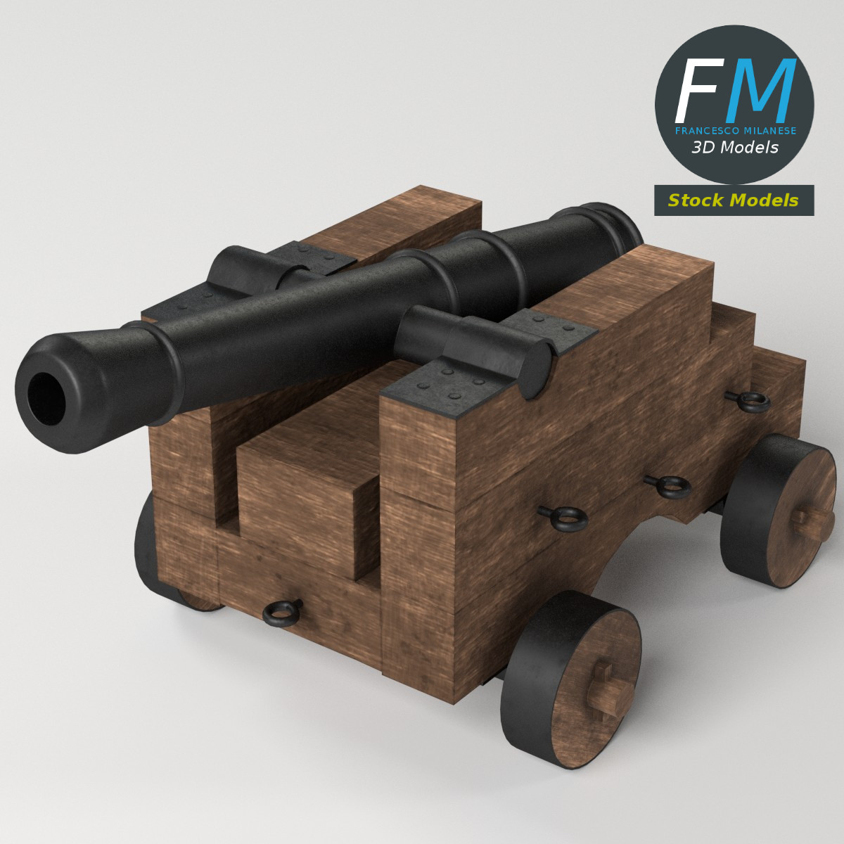 3D-Modell - Schiffskanone - 05