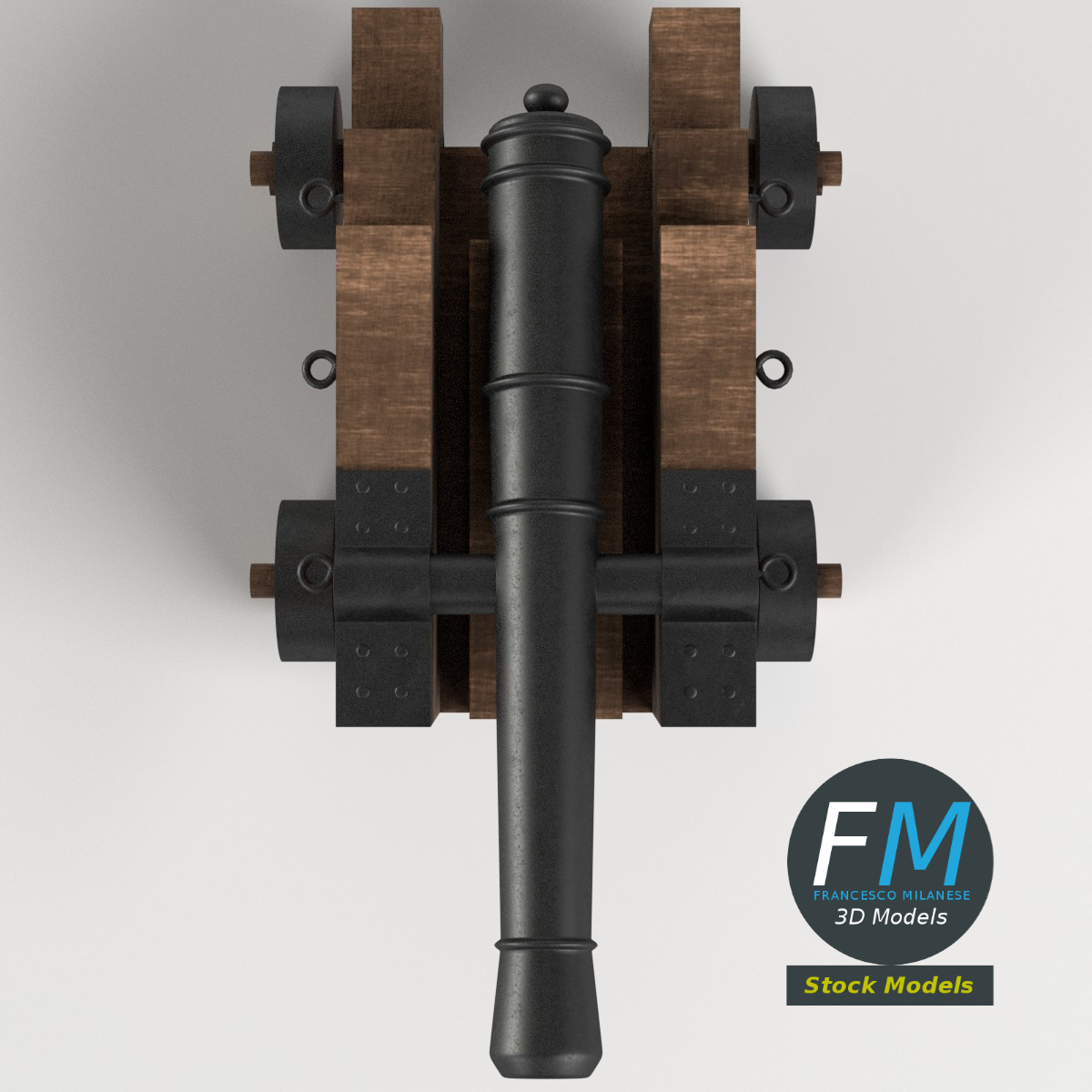 3D-Modell - Schiffskanone - 06