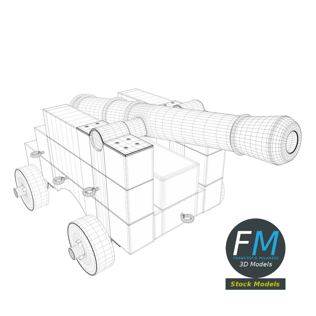 3D-Modell - Schiffskanone - 07