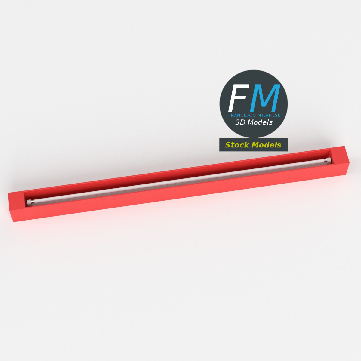 3D-Modell - Neon-Deckenleuchte - 02