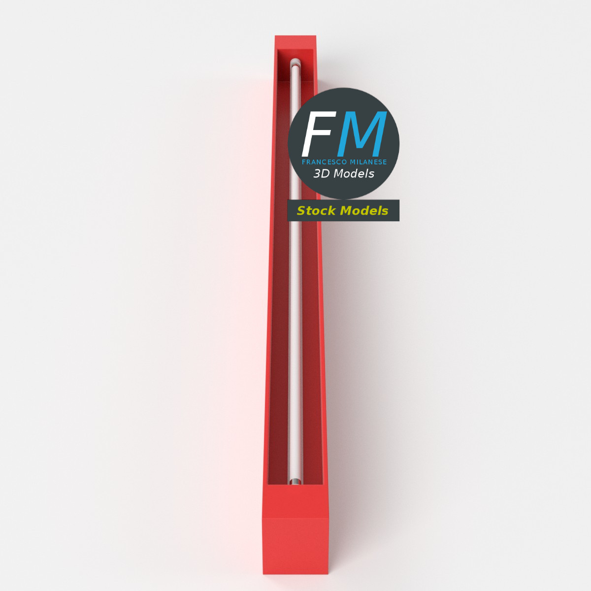 3D-Modell - Neon-Deckenleuchte - 05