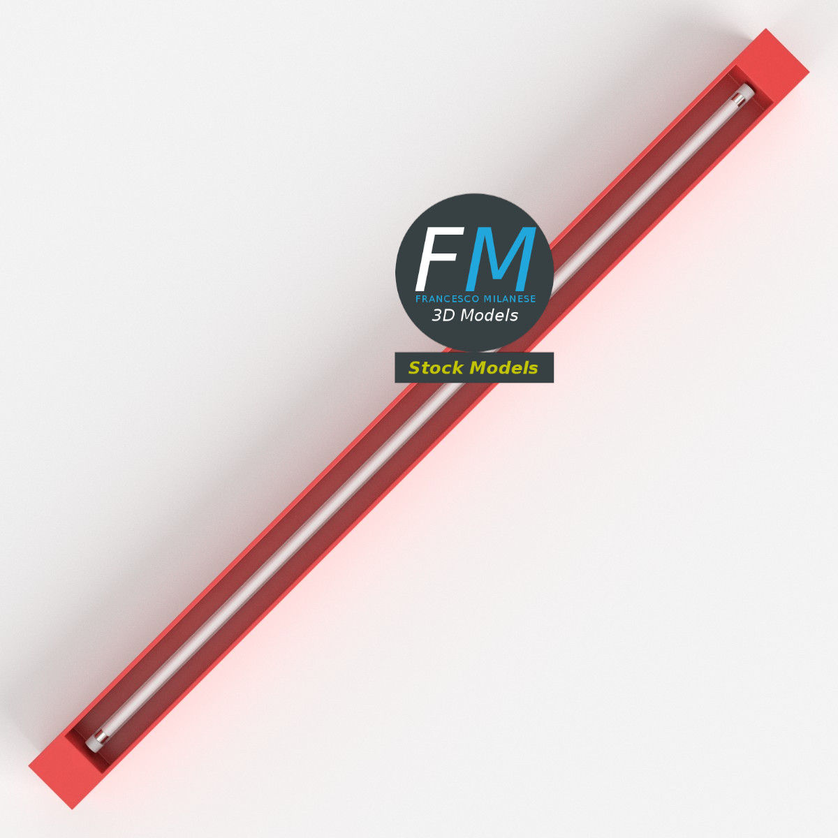3D-Modell - Neon-Deckenleuchte - 06