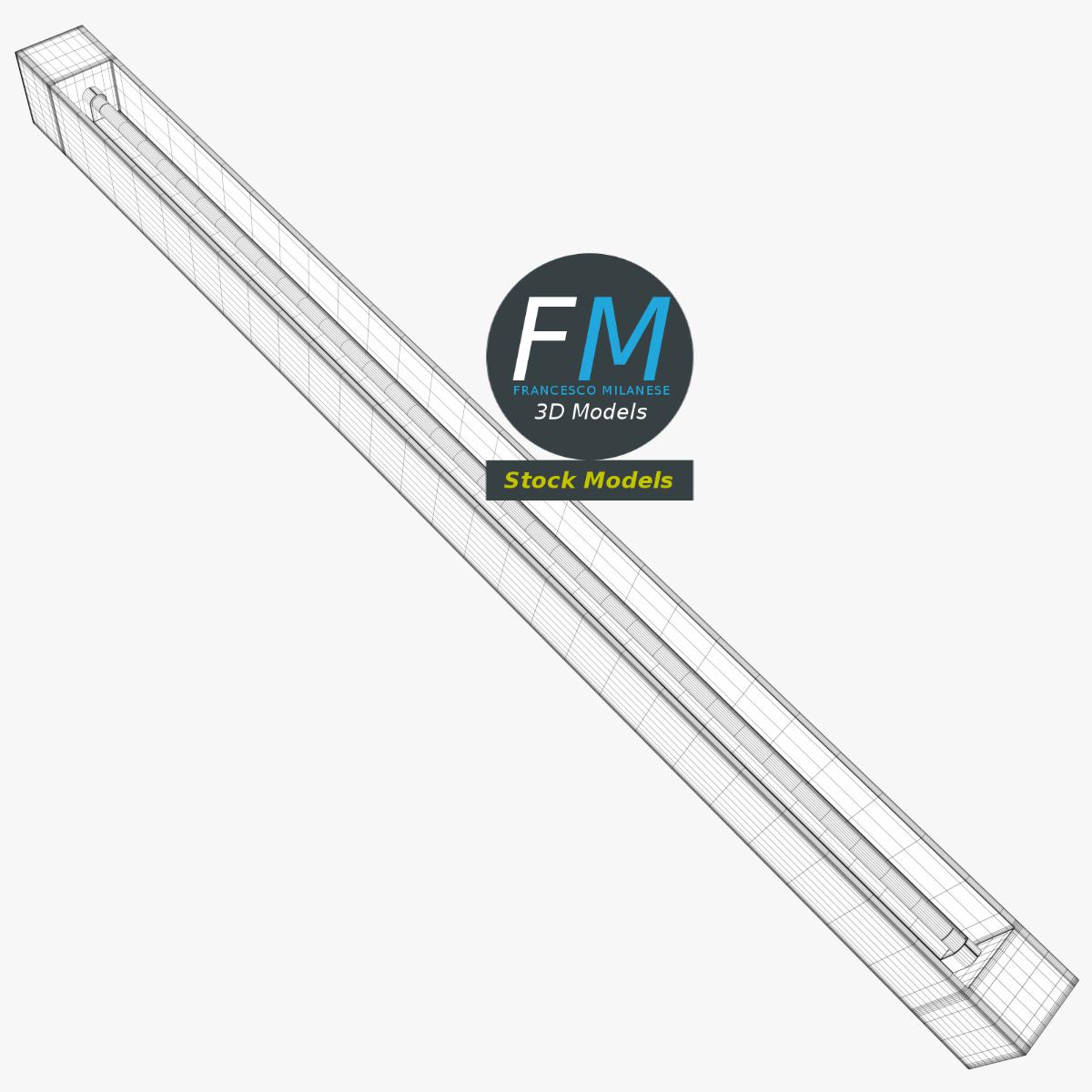 3D-Modell - Neon-Deckenleuchte - 07