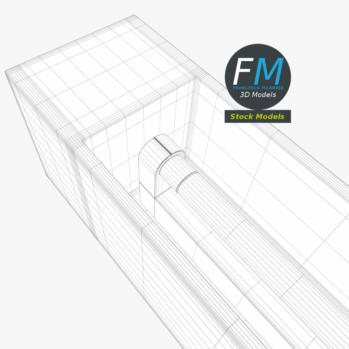 3D-Modell - Neon-Deckenleuchte - 08