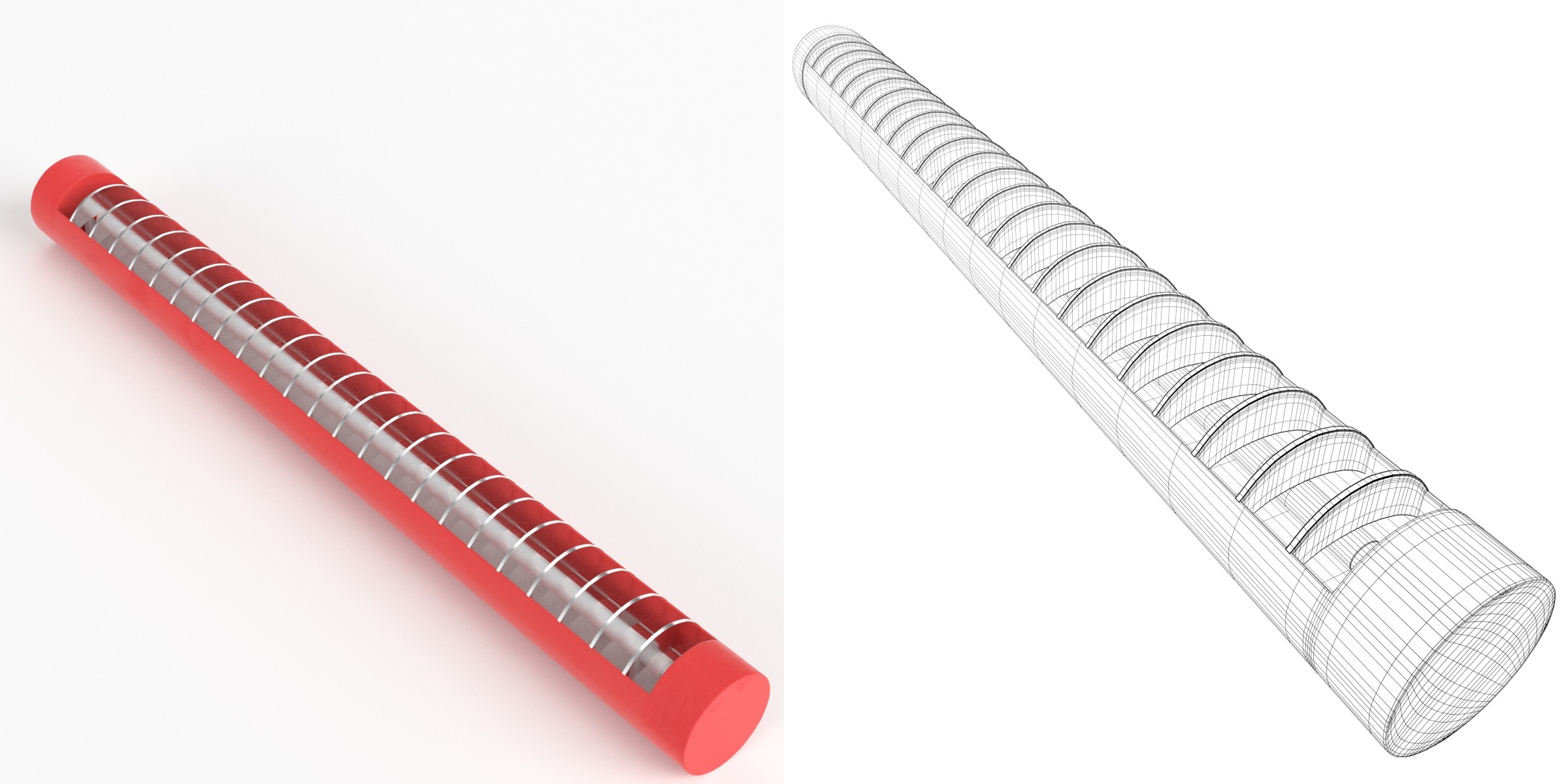 3D-Modell - Neon-Deckenleuchte