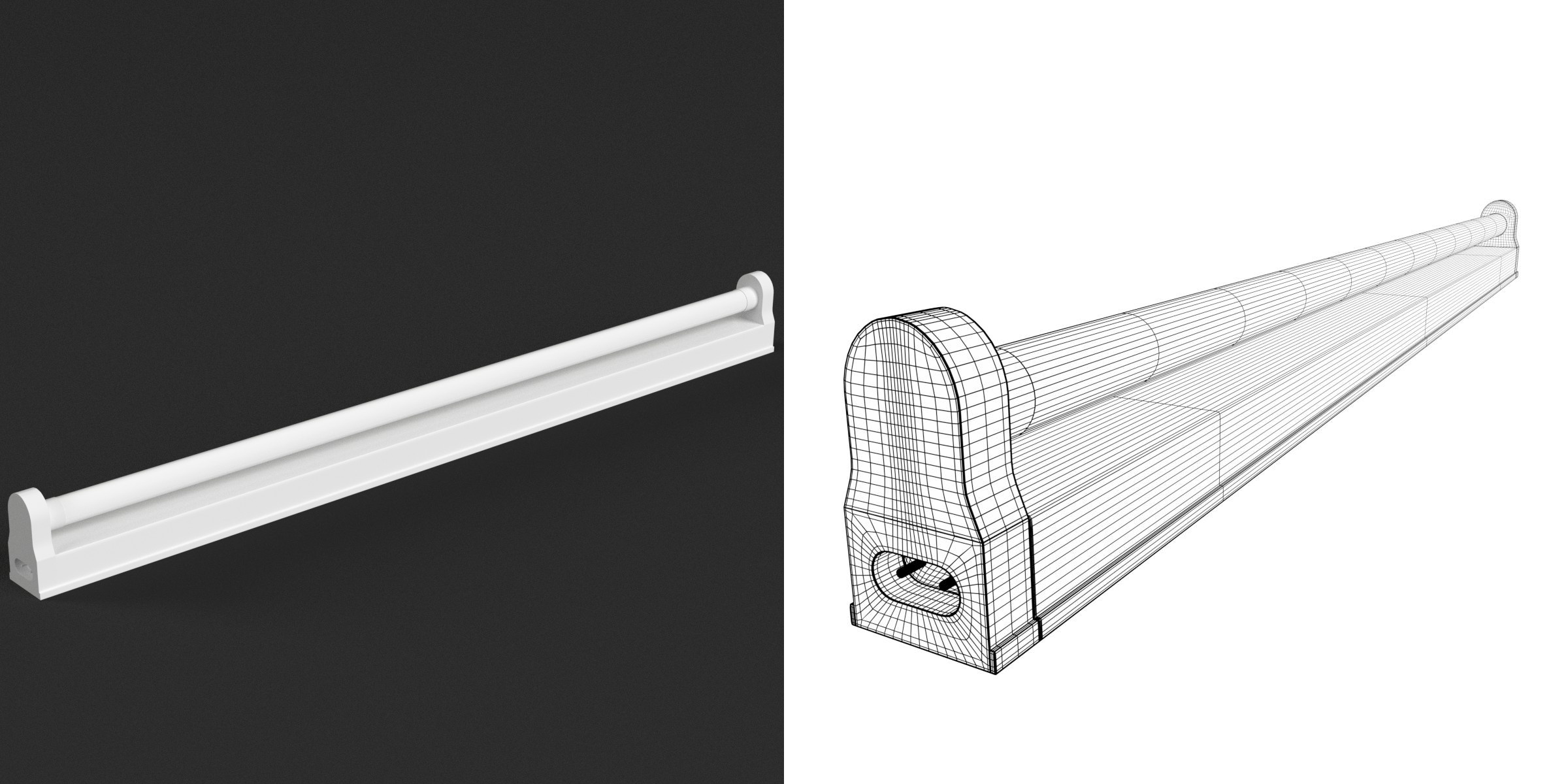 3D-Modell - Neonleuchte