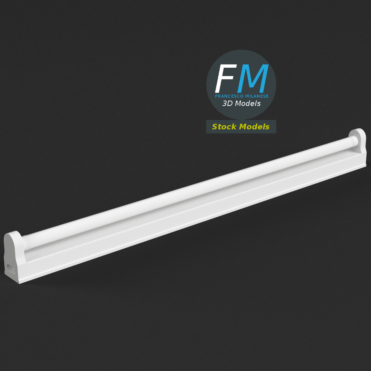 3D-Modell - Neonleuchte - 01