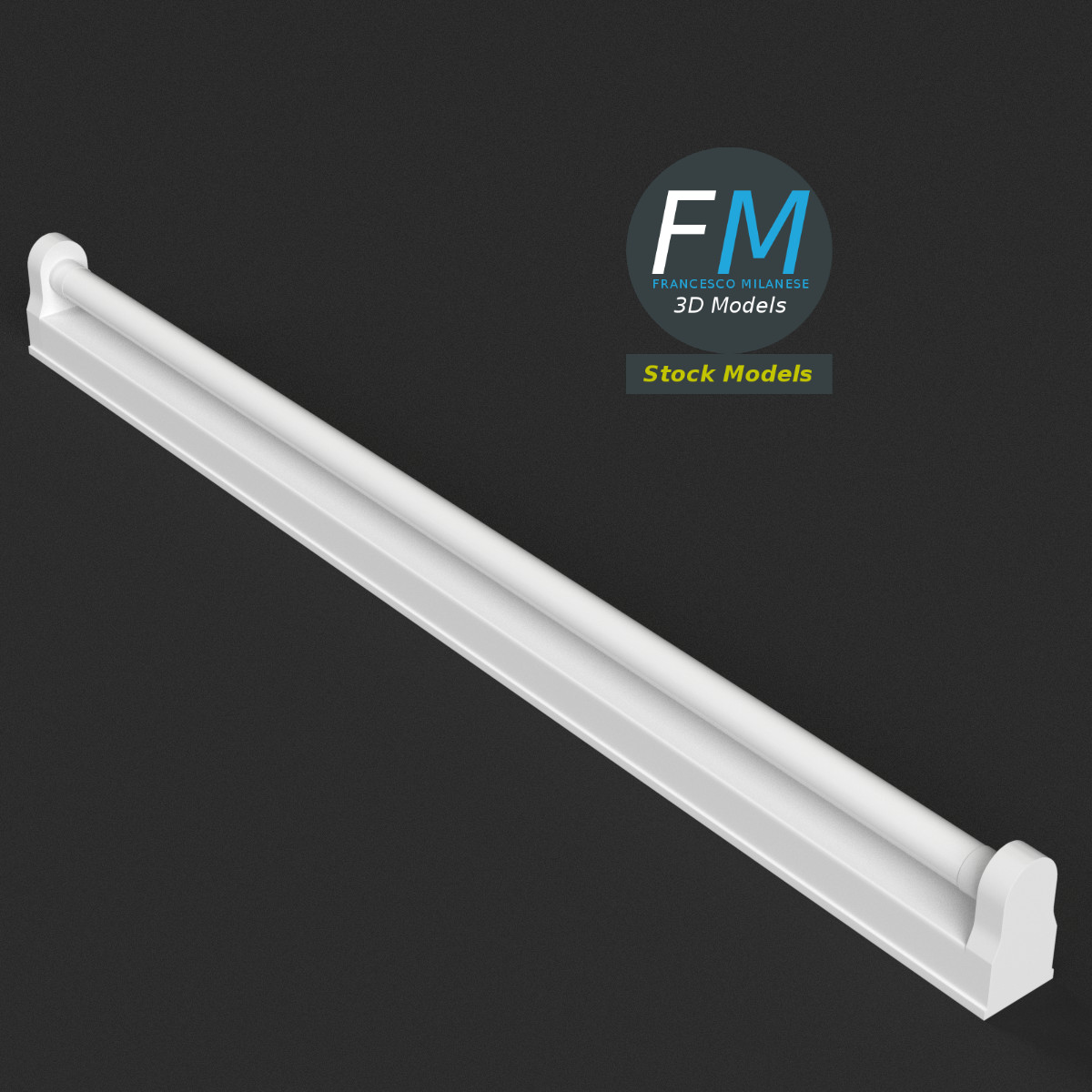 3D-Modell - Neonleuchte - 02