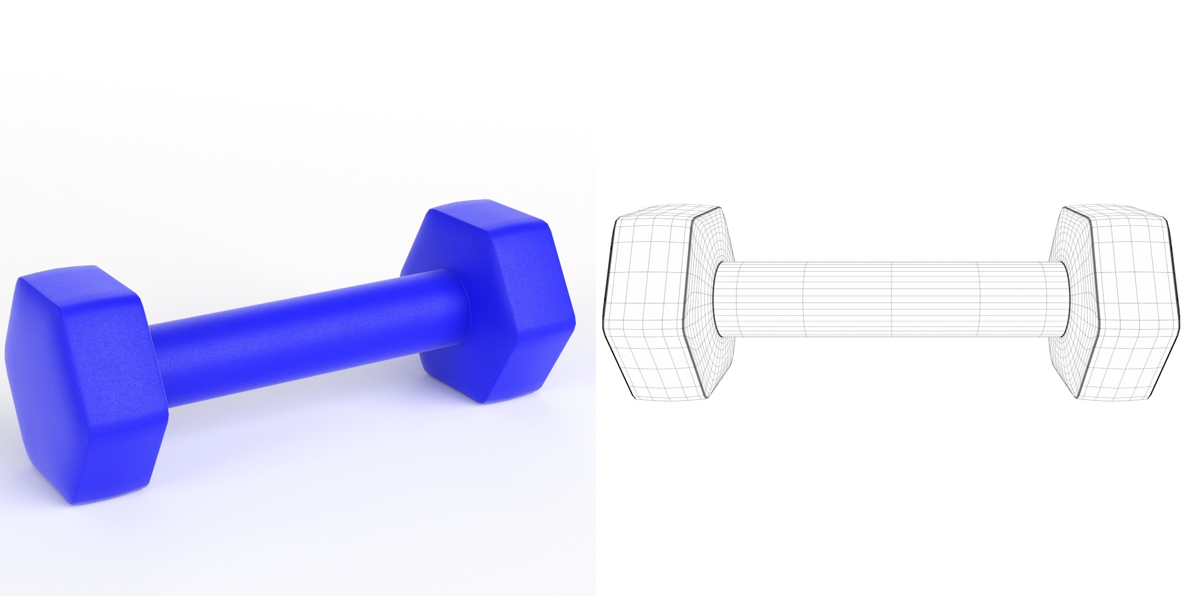 3D-Modell - Neopren-Hantel