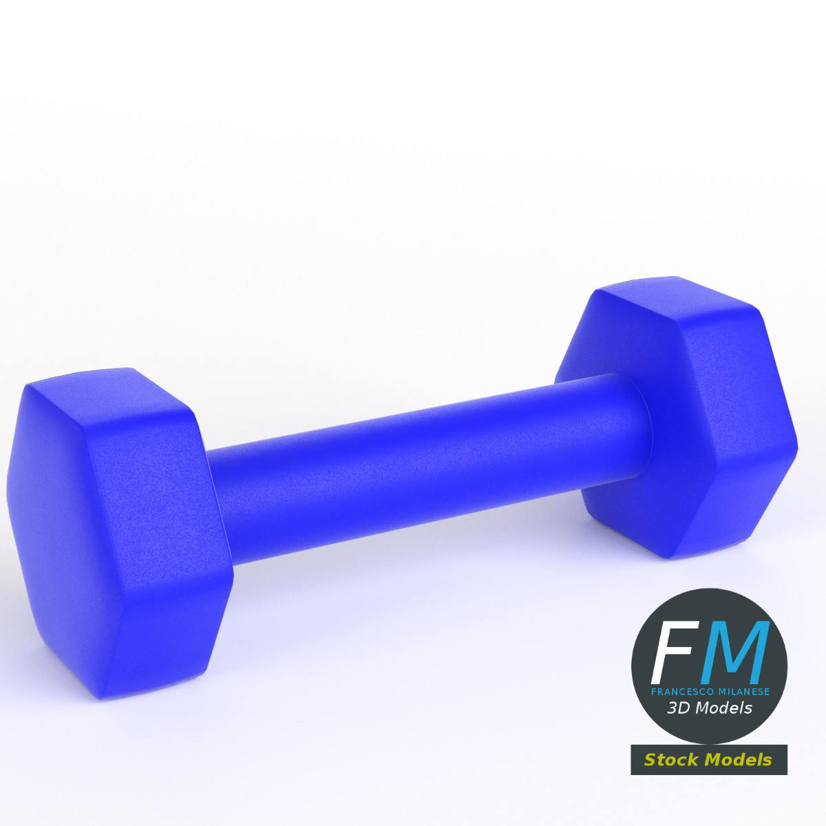 3D-Modell - Neopren-Hantel - 01