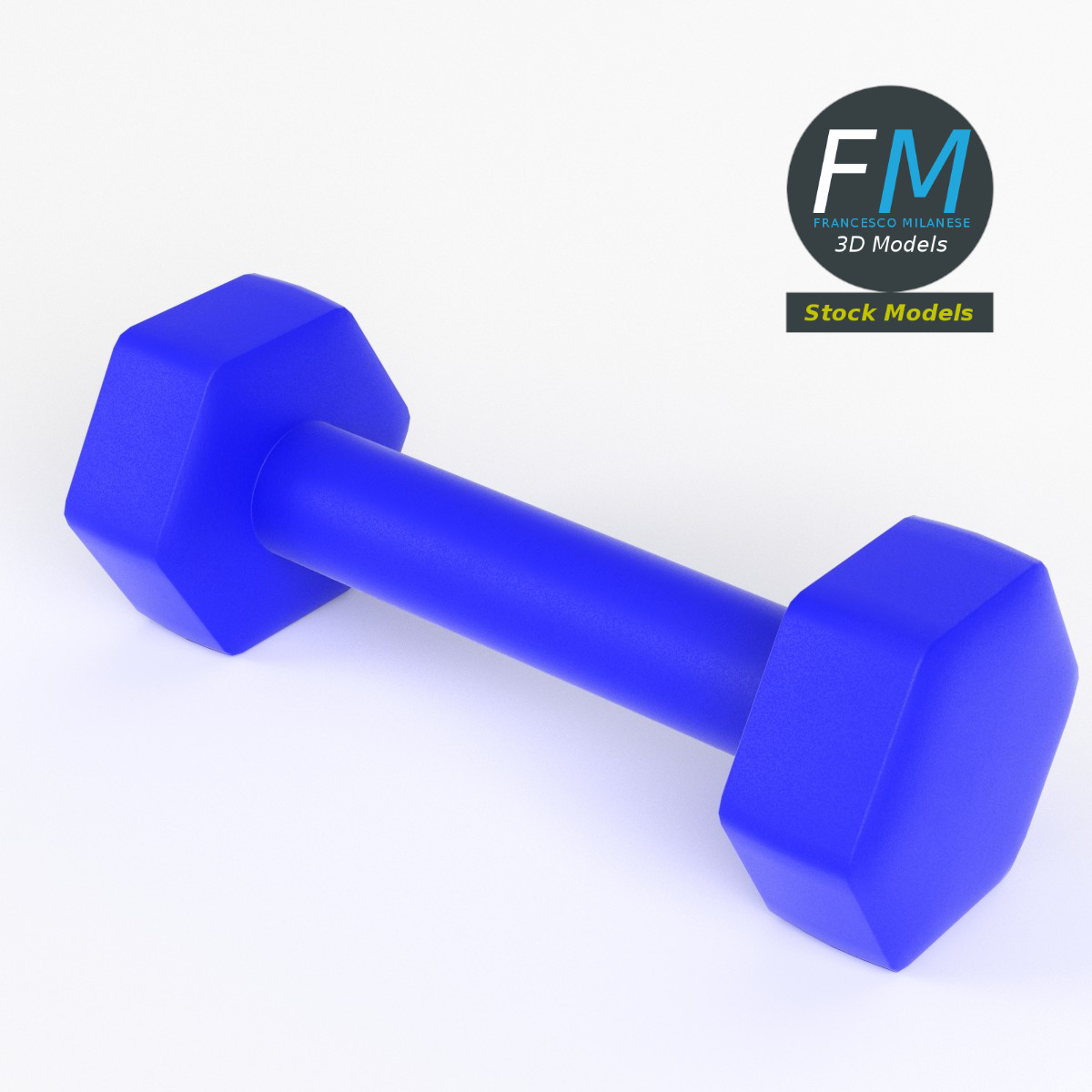 3D-Modell - Neopren-Hantel - 02