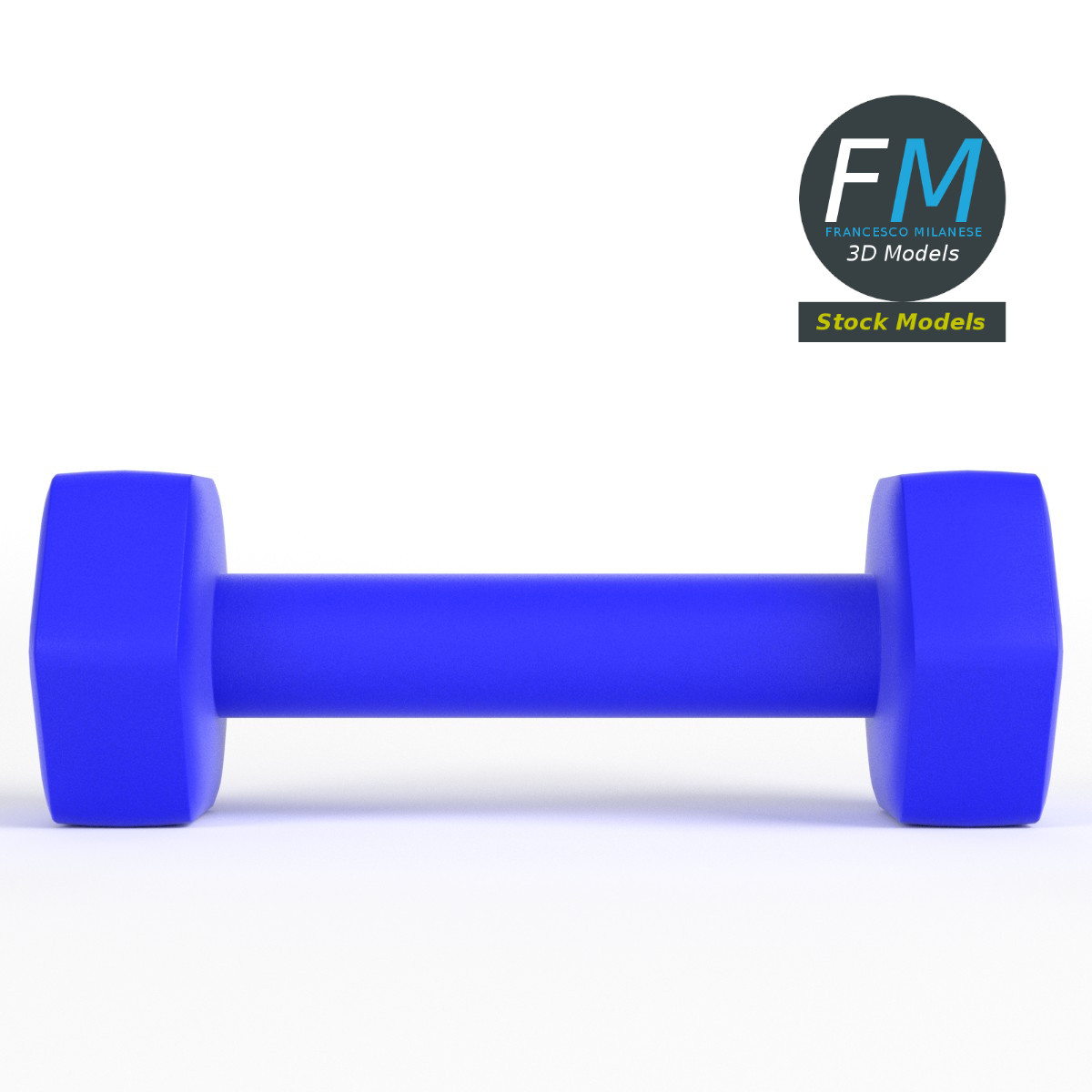 3D-Modell - Neopren-Hantel - 03
