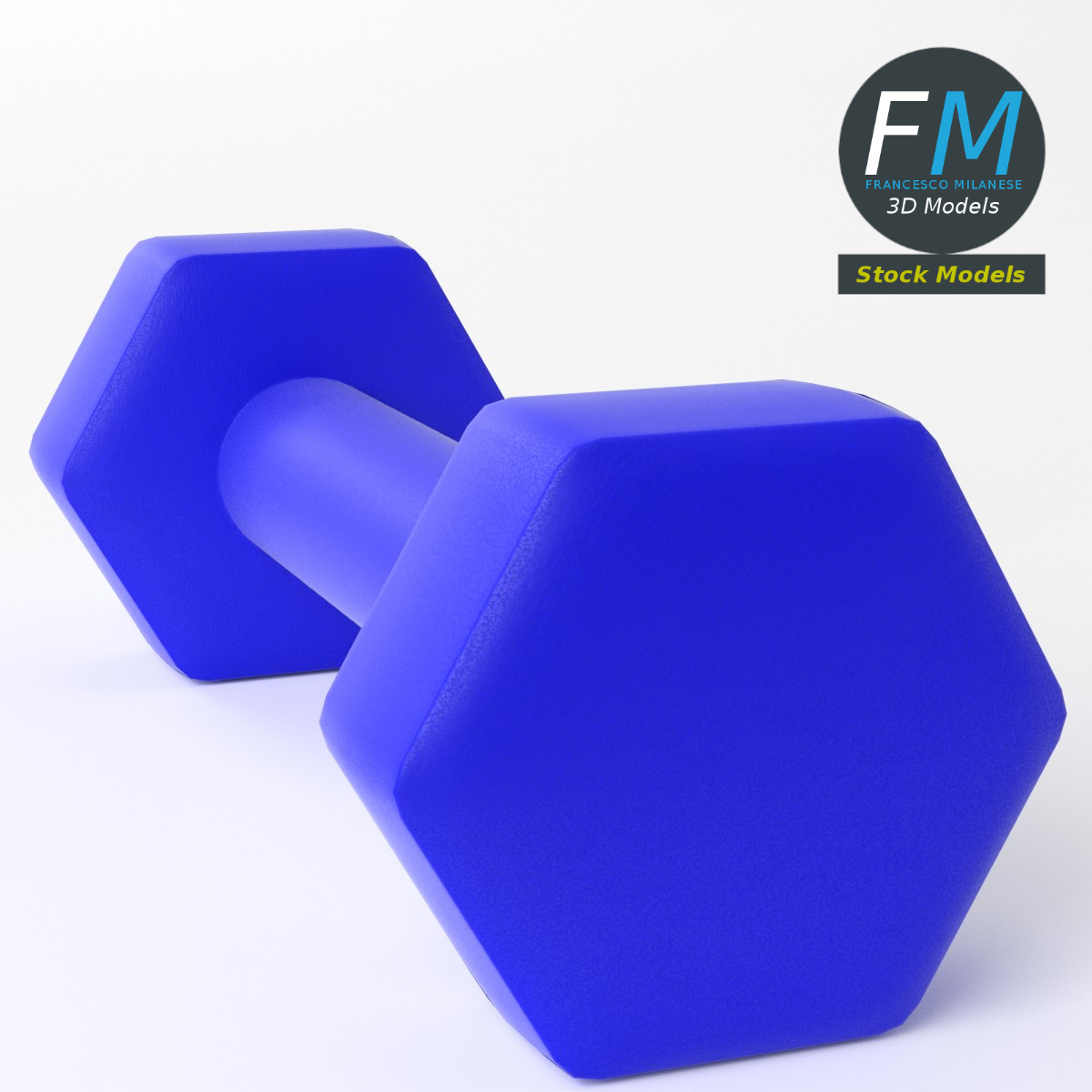 3D-Modell - Neopren-Hantel - 05