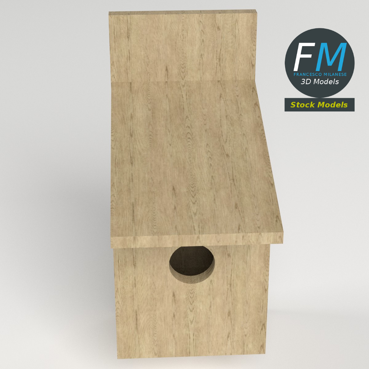 3D-Modell - Nistkasten aus Holz - 02