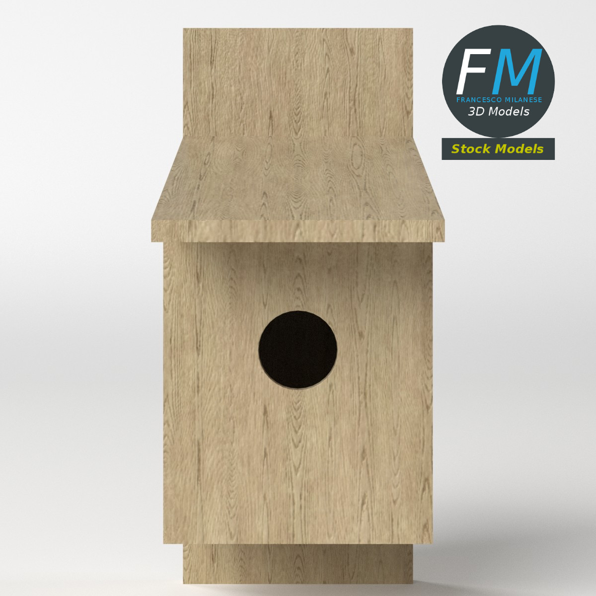 3D-Modell - Nistkasten aus Holz - 05