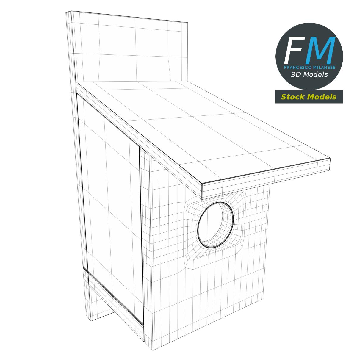 3D-Modell - Nistkasten aus Holz - 07