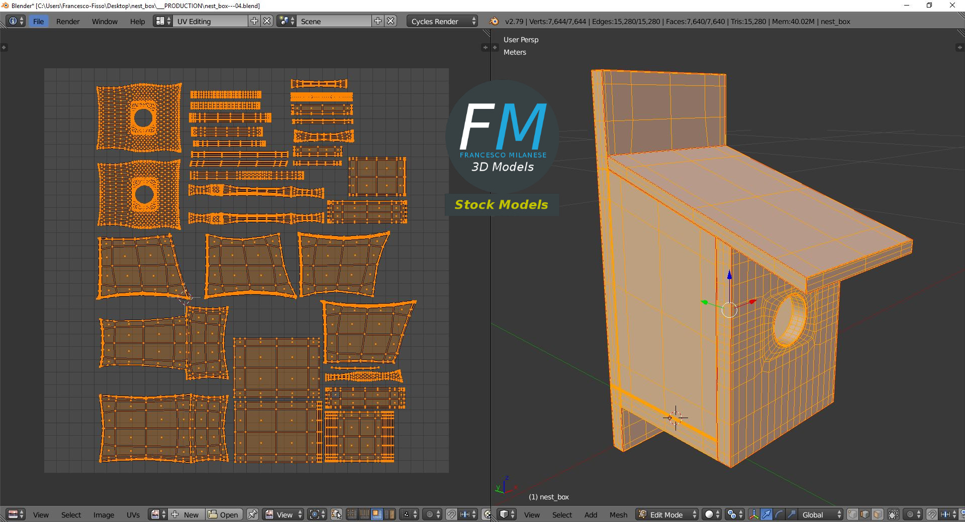 3D-Modell - Nistkasten aus Holz - 10