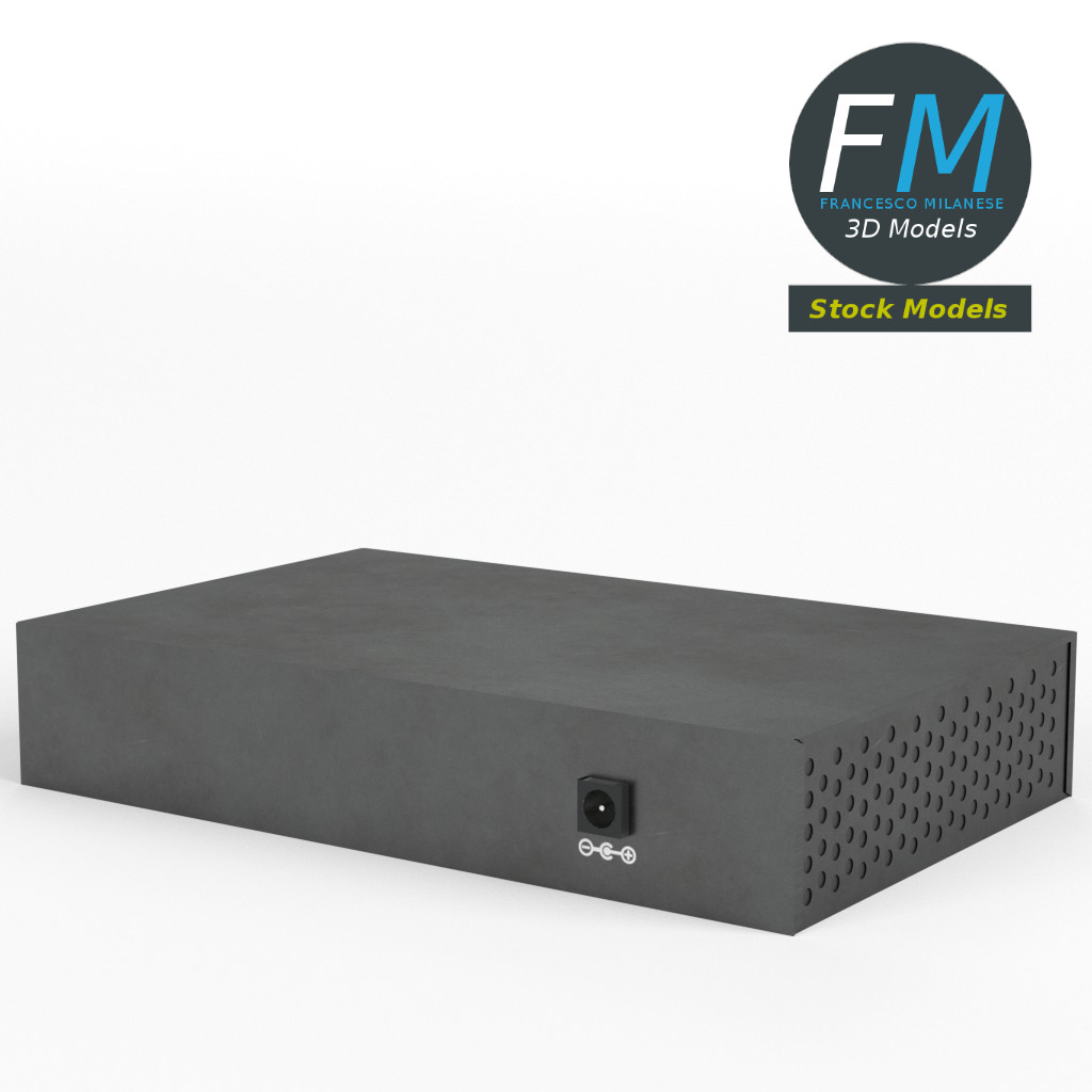 3D-Modell - 5-Port-Netzwerk-Switch - 03