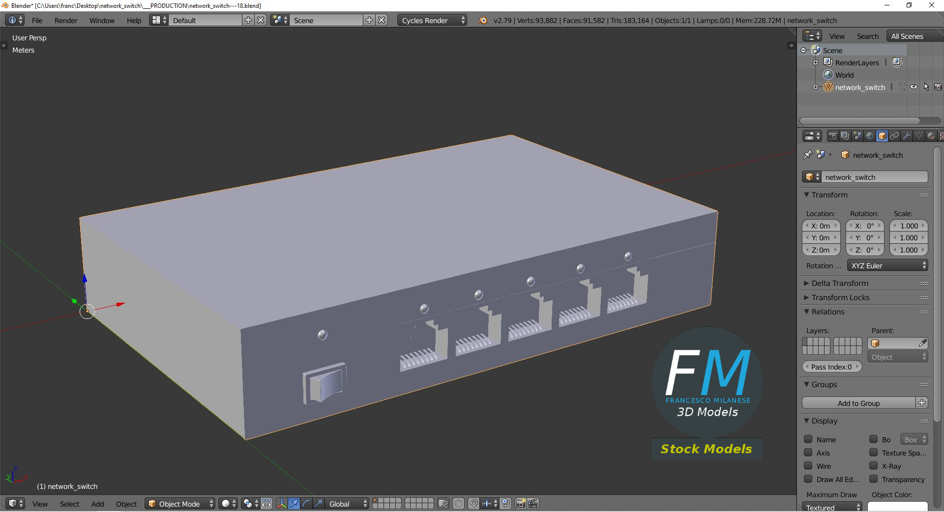 3D-Modell - 5-Port-Netzwerk-Switch - 09