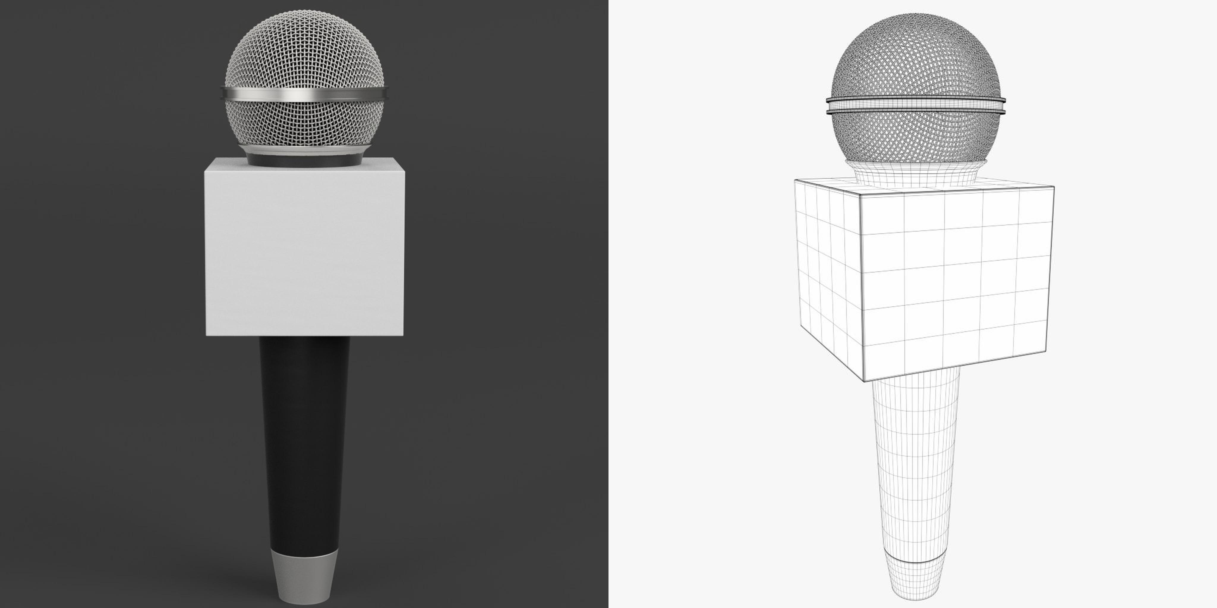 3D-Modell - Reportermikrofon